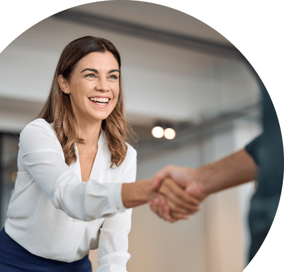 HR Executive Shaking Hands